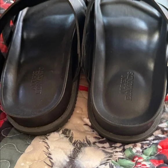 Allen Edmonds Black Men's Leather Sandals - Picture 9 of 13
